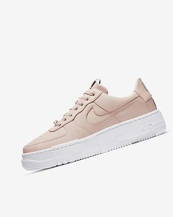 Beige / Black / White / Beige Women's Nike Air Force 1 Pixel Sneakers | UK5506