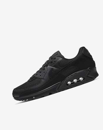 Black / Black / Black / Black Men's Nike Air Max 90 Casual Shoes | UK2914