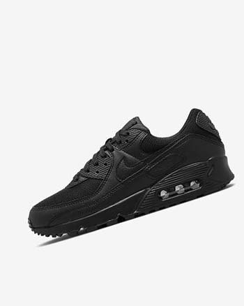 Black / Black / Black / Black Women's Nike Air Max 90 Casual Shoes | UK1182