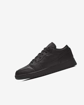 Black / Black / Black Boys' Nike Air Jordan 1 Low Sneakers | UK2829