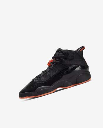 Black / Black Boys' Nike Jordan 6 Rings Basketball Shoes | UK3092