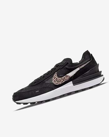 Black / Black / Multicolor Women's Nike Waffle One SE Sneakers | UK4808