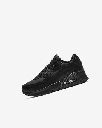 Black / Black / White / Black Boys' Nike Air Max 90 Casual Shoes | UK2597