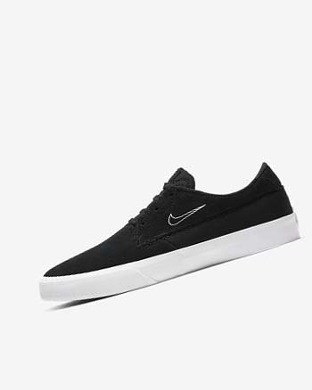 Black / Black / White Women's Nike SB Shane Skate Shoes | UK4750