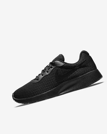 Black / Black Women's Nike Tanjun Sneakers | UK5556