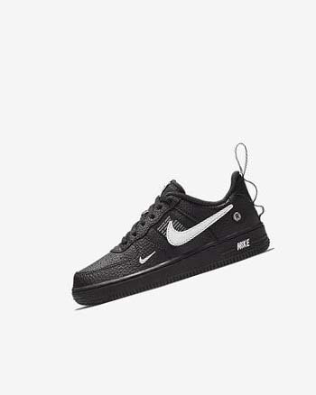 Black / Black / Yellow / White Girls' Nike Force 1 LV8 Utility Shoes | UK4770