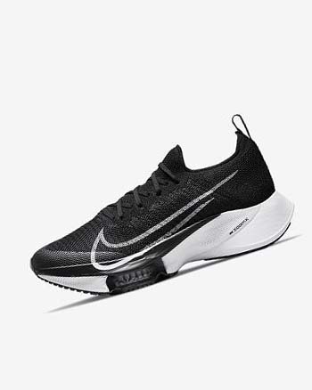 Black / Dark Grey / Platinum / White Women's Nike Air Zoom Tempo NEXT% Running Shoes | UK2319