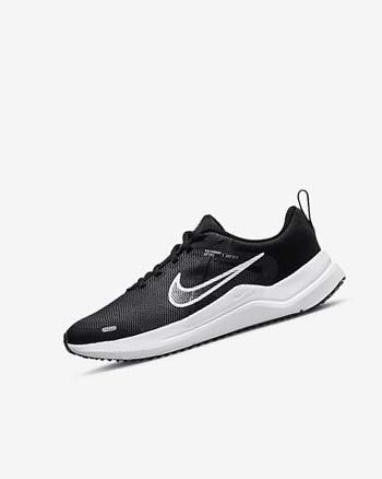 Black / Dark Grey / White Boys' Nike Downshifter 12 Running Shoes | UK3118