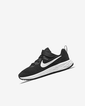 Black / Dark Grey / White Boys' Nike Revolution 6 Running Shoes | UK4747