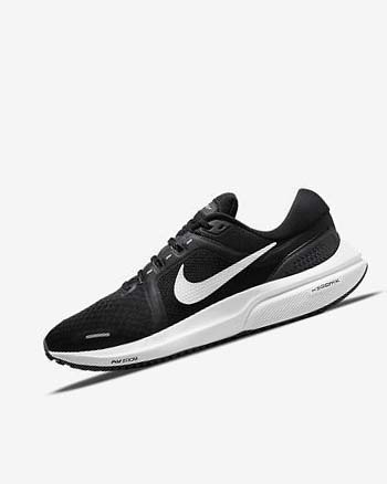 Black / Dark Grey / White Men's Nike Air Zoom Vomero 16 Running Shoes | UK4648