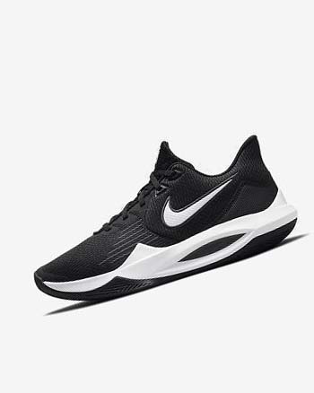 Black / Dark Grey / White Men's Nike Precision 5 Basketball Shoes | UK5414