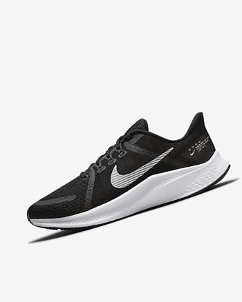 Black / Dark Grey / White Men's Nike Quest 4 Running Shoes | UK1130