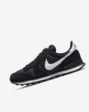 Black / Dark Grey / White Women's Nike Internationalist Sneakers | UK4806