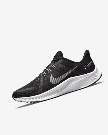 Black / Dark Grey / White Women's Nike Quest 4 Running Shoes | UK1129