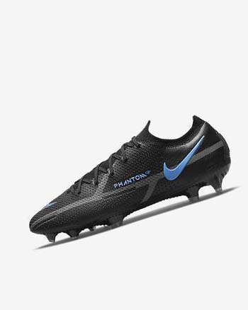 Black / Grey / Black Men's Nike Phantom GT2 Elite FG Football Boots | UK2715