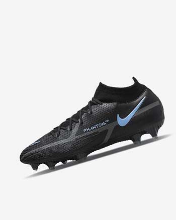 Black / Grey / Black Men's Nike Phantom GT2 Dynamic Fit Elite FG Football Boots | UK5240