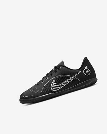 Black / Grey / Metal Silver Boys' Nike Jr. Mercurial Vapor 14 Club IC Football Shoes | UK5216