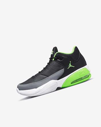 Black / Grey / White / Green Boys' Nike Jordan Max Aura 3 Basketball Shoes | UK4669