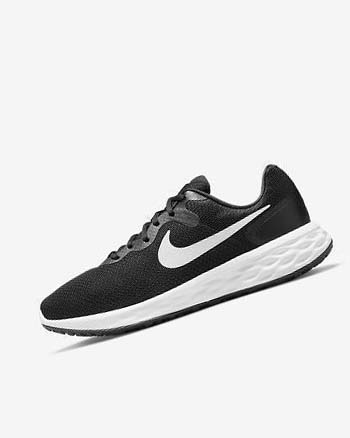 Black / Grey / White Men's Nike Revolution 6 Running Shoes | UK4741