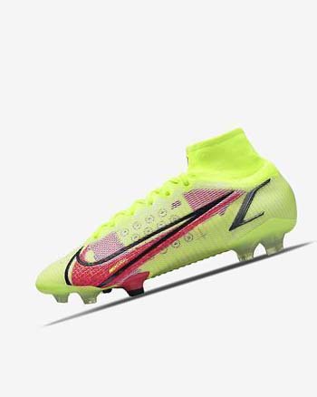 Black / Light Red Men's Nike Mercurial Superfly 8 Elite FG Football Boots | UK5413