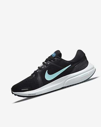 Black / Light Turquoise / Green Women's Nike Air Zoom Vomero 16 Running Shoes | UK2894