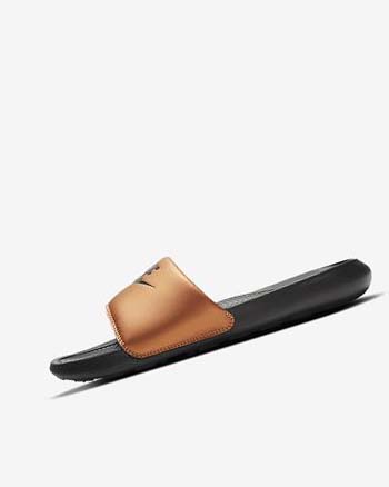 Black / Metal Copper / Black Women's Nike Victori One Slides | UK2324