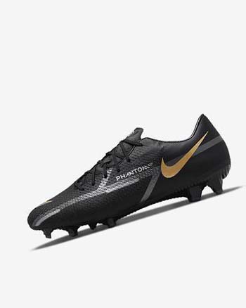 Black / Metal Gold / Dark Grey / Metal Dark Grey Men's Nike Phantom GT2 Academy MG Football Boots | UK2375