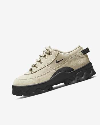 Black / Metal Gold / Khaki Women's Nike Lahar Low Sneakers | UK2473