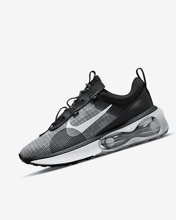 Black / Metal Silver / Grey / White Women's Nike Air Max 2021 Casual Shoes | UK4530