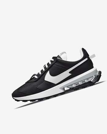 Black / Metal Silver / White Women's Nike Air Max Pre-Day Sneakers | UK3283