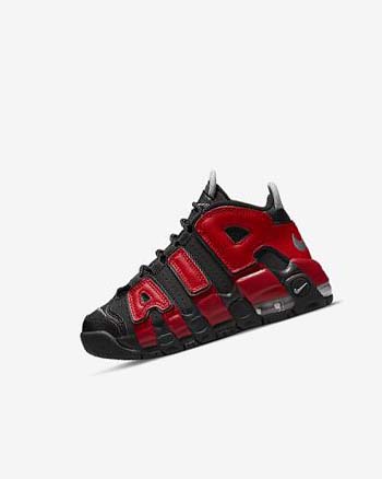 Black / Navy / White / Red Boys' Nike Air More Uptempo Basketball Shoes | UK5548