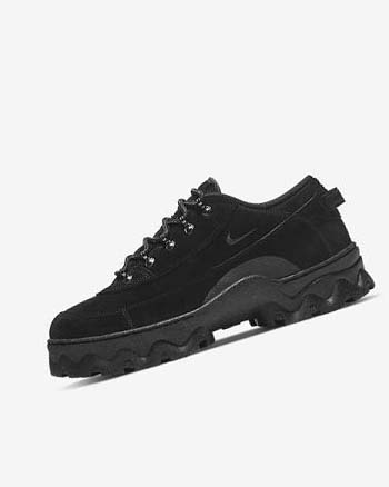 Black / Orange / Black / Dark Grey Women's Nike Lahar Low Sneakers | UK4779