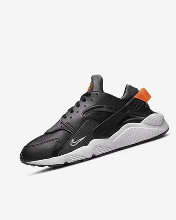 Black / Orange / Grey / White Men's Nike Air Huarache Sneakers | UK2881