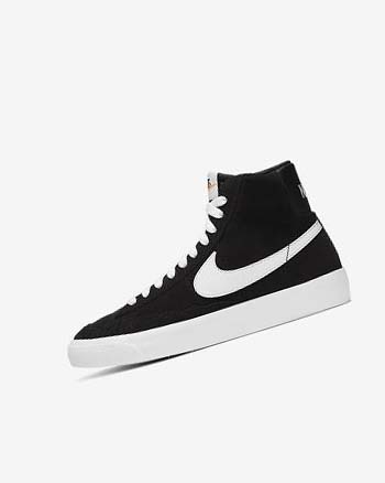 Black / Orange / White Boys' Nike Blazer Mid '77 Suede Sneakers | UK4620