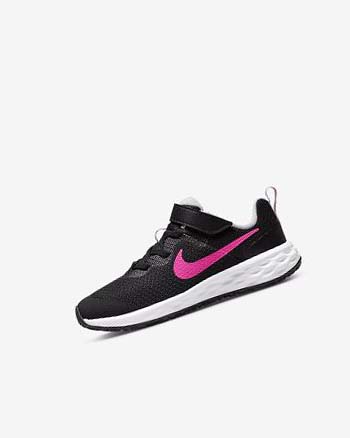 Black / Pink / Pink Boys' Nike Revolution 6 Running Shoes | UK5231