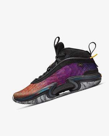 Black / Purple / Orange Men's Nike Air Jordan XXXVI Basketball Shoes | UK5344