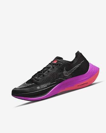 Black / Purple / Red Men's Nike ZoomX Vaporfly Next% 2 Running Shoes | UK5475