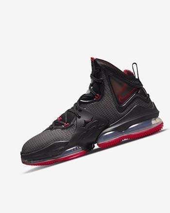 Black / Red / Black Men's Nike LeBron 19 Basketball Shoes | UK4907