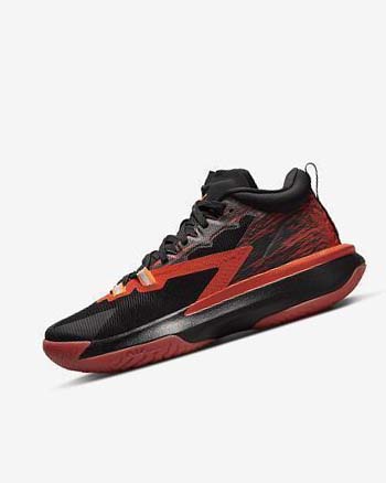 Black / Red / Orange Men's Nike Zion 1 SP Basketball Shoes | UK4913