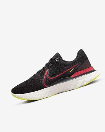 Black / Red / Red Men's Nike React Infinity Run Flyknit 3 Running Shoes | UK3025