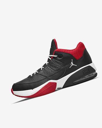 Black / Red / White Men's Nike Jordan Max Aura 3 Basketball Shoes | UK5029