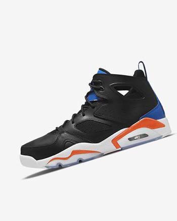 Black / Royal / White / Orange Men's Nike Jordan Flight Club '91 Basketball Shoes | UK2580