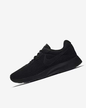 Black / White / Black Women's Nike Tanjun Sneakers | UK3142