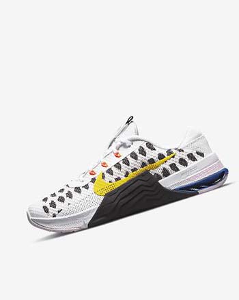 Black / White / Blue / Yellow Women's Nike Metcon 7 Training Shoes | UK3254