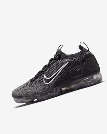 Black / White / Dark Grey / Black Men's Nike Air VaporMax 2021 FK Sneakers | UK2581