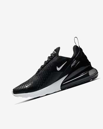 Black / White / Dark Grey Women's Nike Air Max 270 Casual Shoes | UK2451