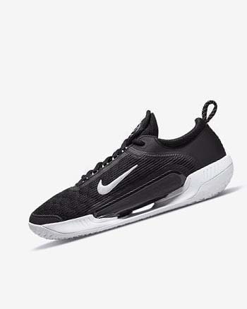 Black / White Men's Nike Court Zoom NXT Tennis Shoes | UK4861