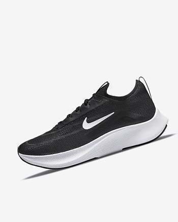 Black / White Men's Nike Zoom Fly 4 Running Shoes | UK3063