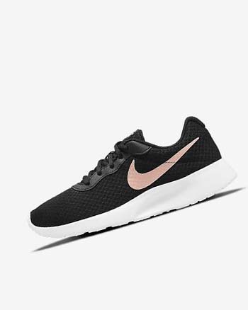 Black / White / Metal Red Brown Women's Nike Tanjun Sneakers | UK2989