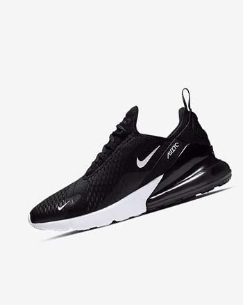 Black / White / Red / Dark Grey Men's Nike Air Max 270 Casual Shoes | UK4658